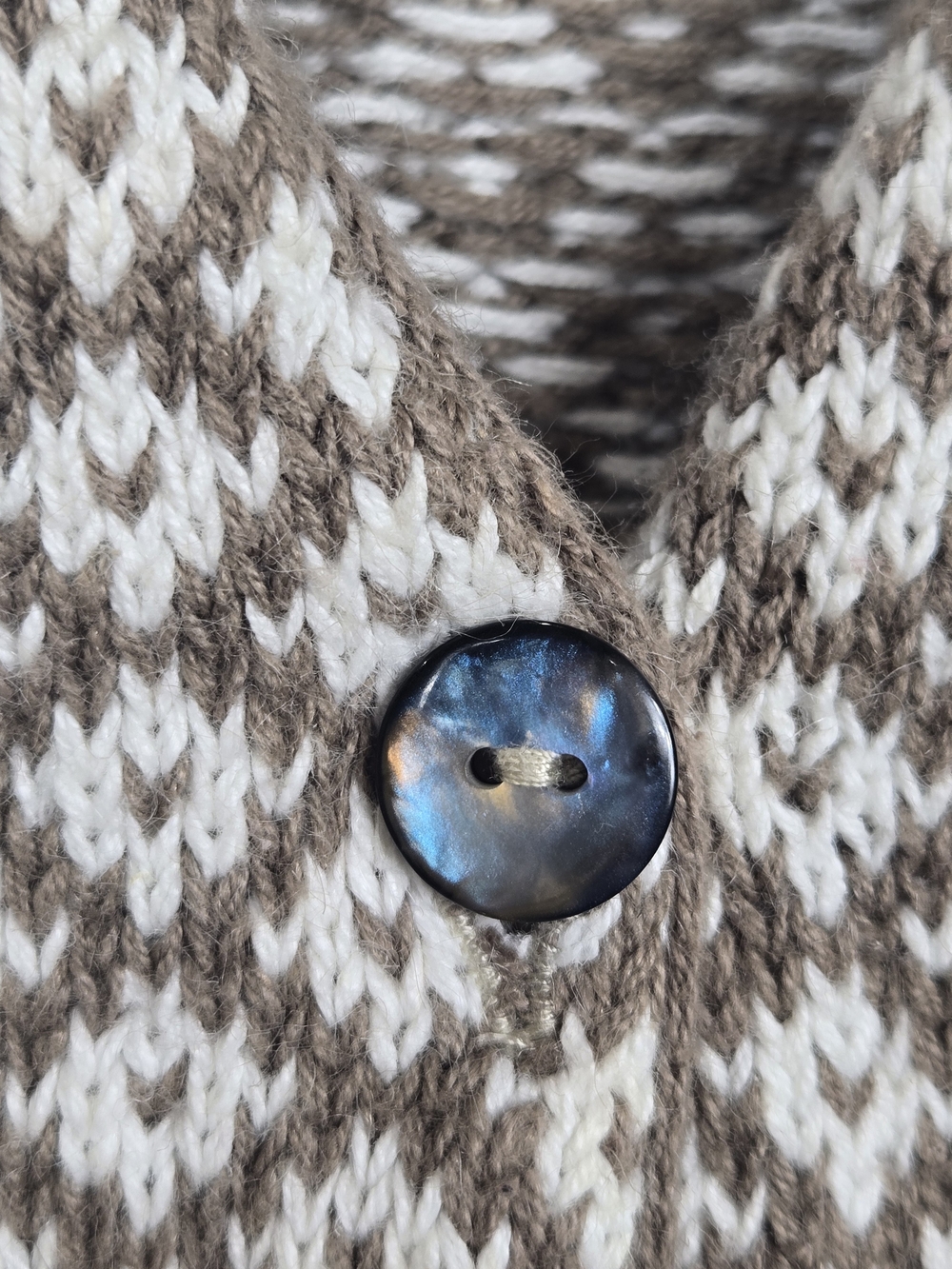 Vintage Nuggets Nordic Fair Isle Ramie Cotton Sweater Vest Cottagecore Large - Picture 4 of 9